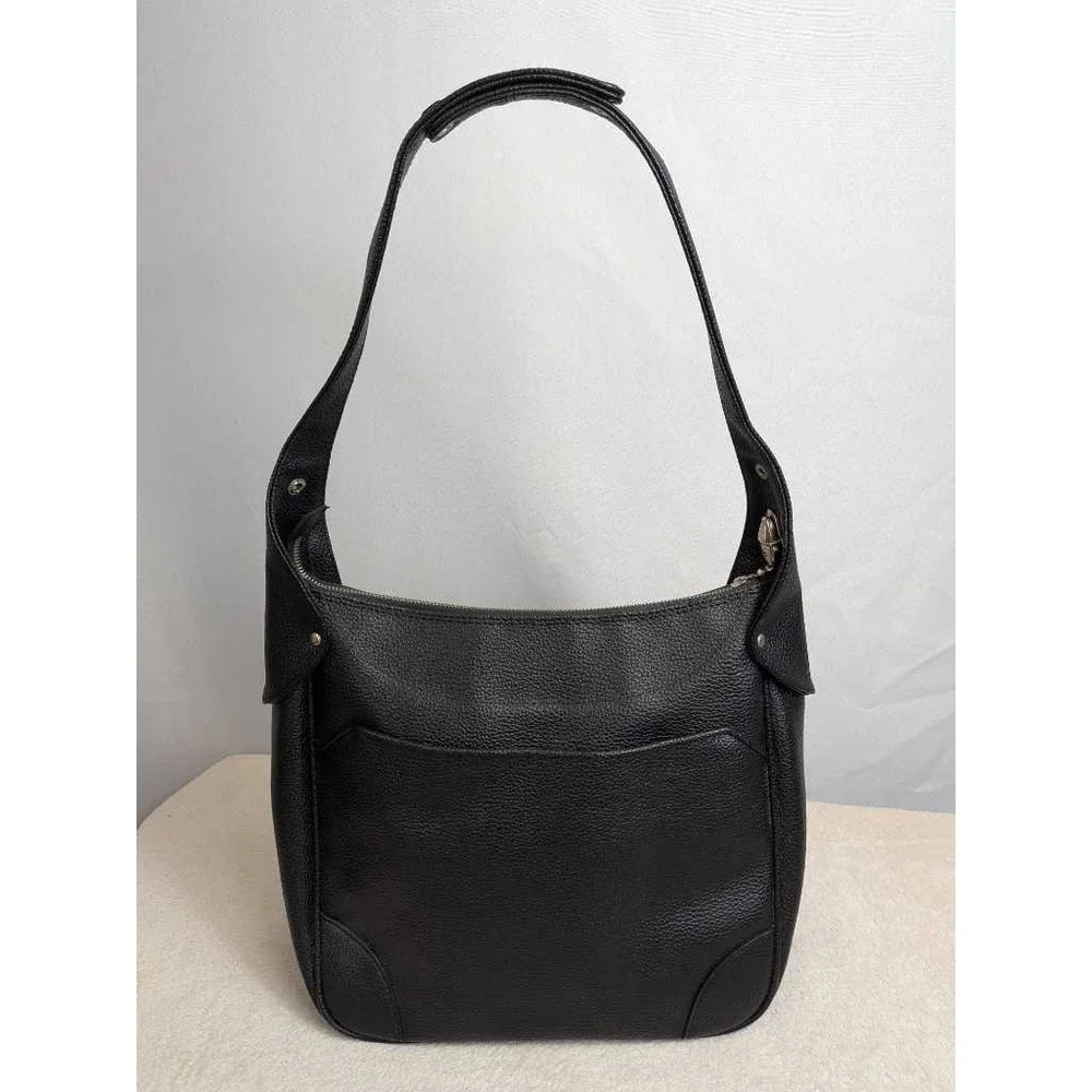 Samsonite Saturn Black Leather‎ Hobo Shoulder Bag Medium